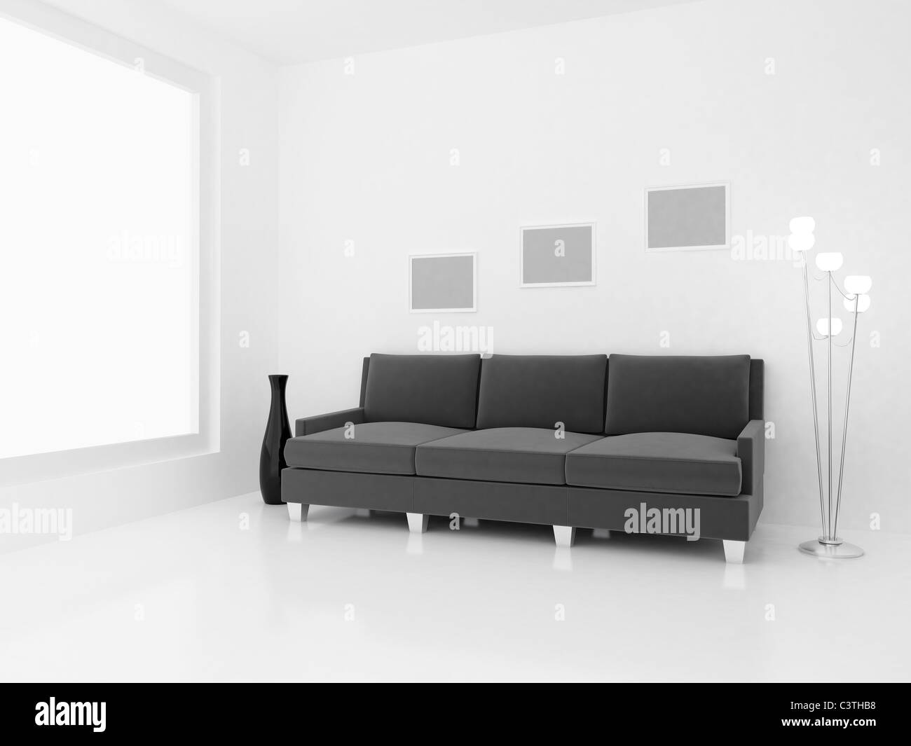 3d render home Interior. High resolution image. Apartments in a modern