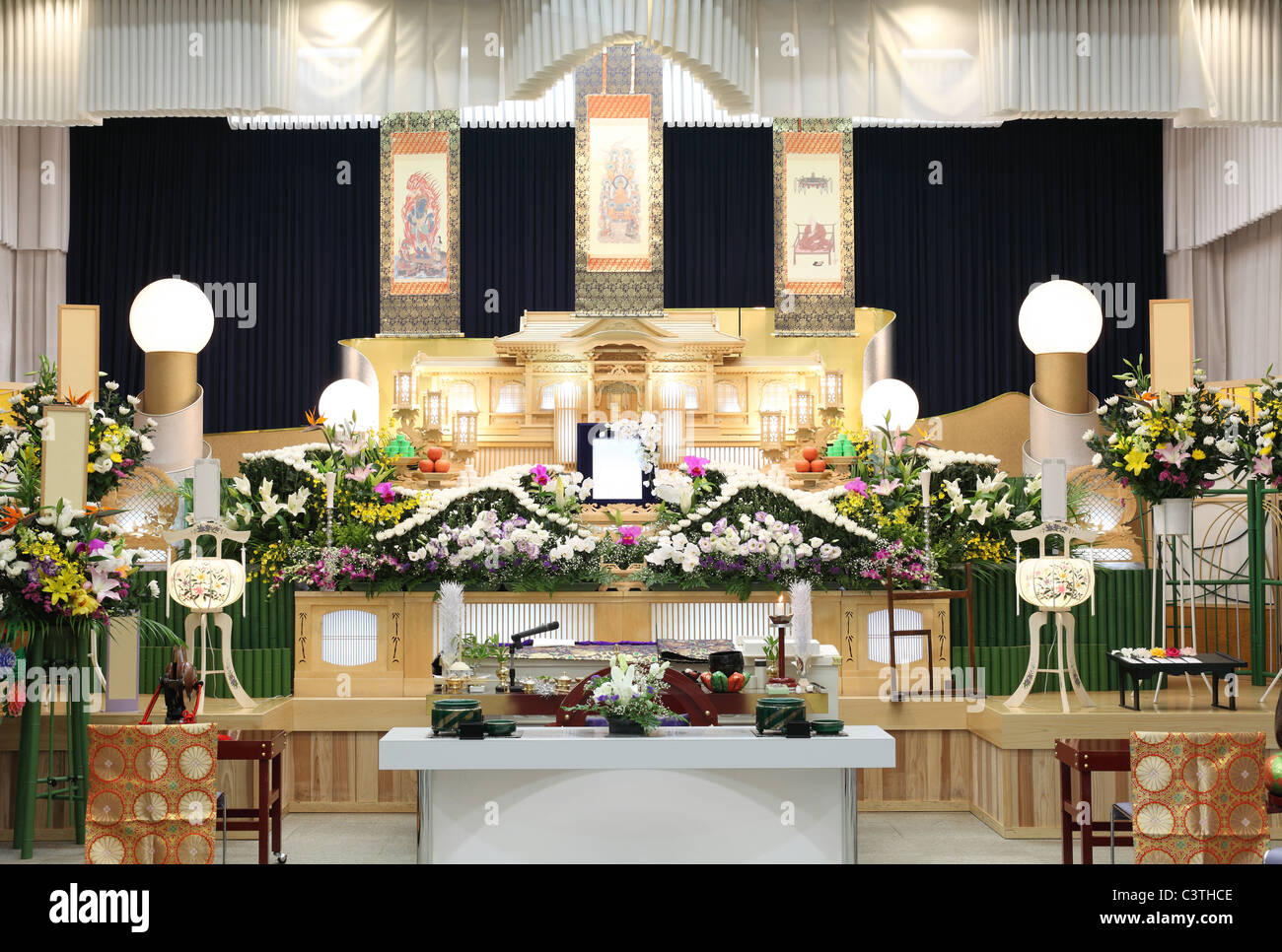 Funeral of Japanese traditional style Stock Photo