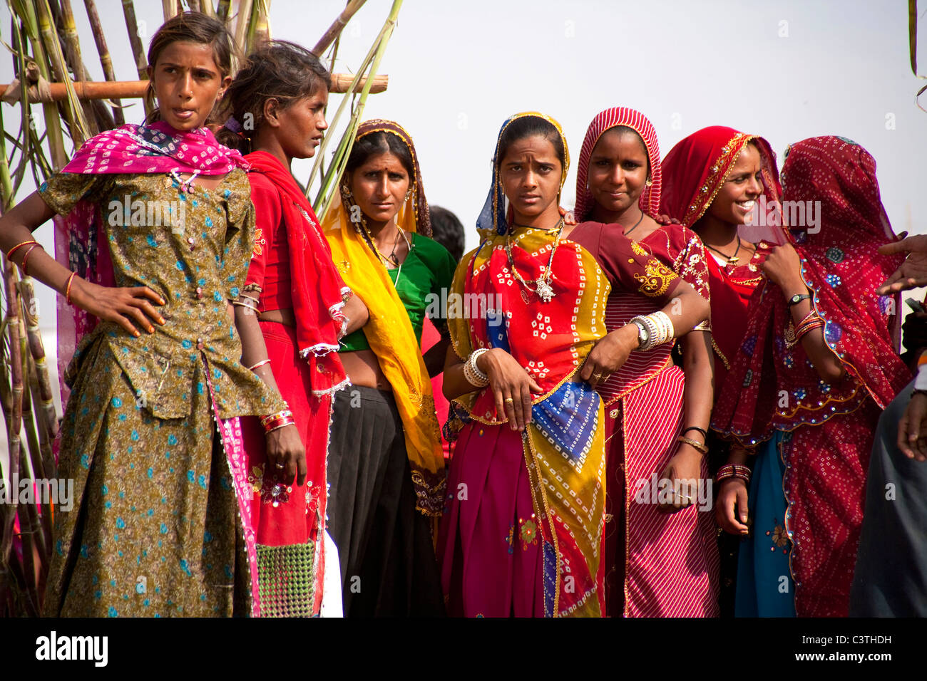 Indian people and daily life during the annual camel fair in Pushkar ...