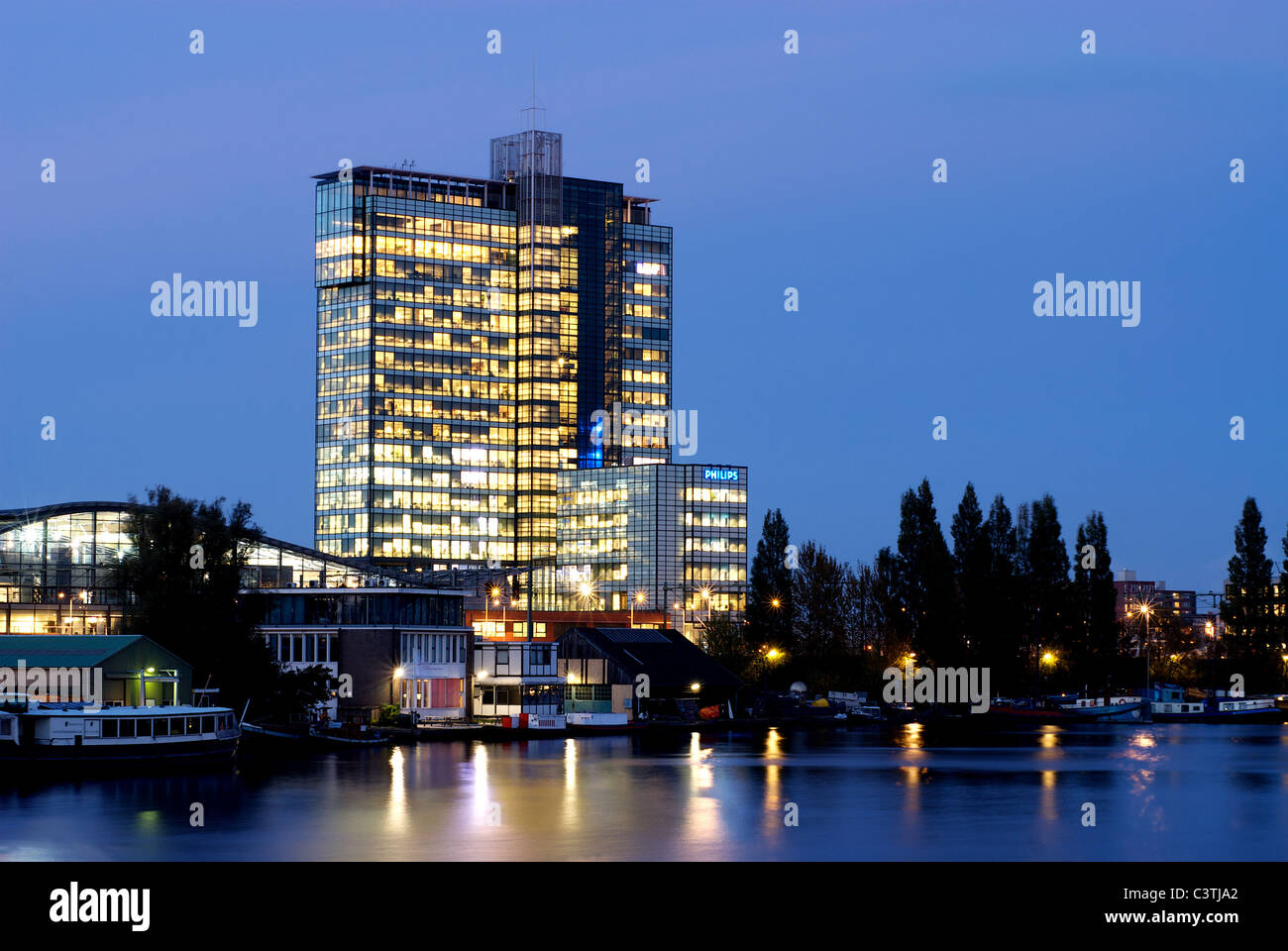 The headquarters of Philips Consumer Lifestyle at dawn, Amsterdam, Netherlands Stock Photo
