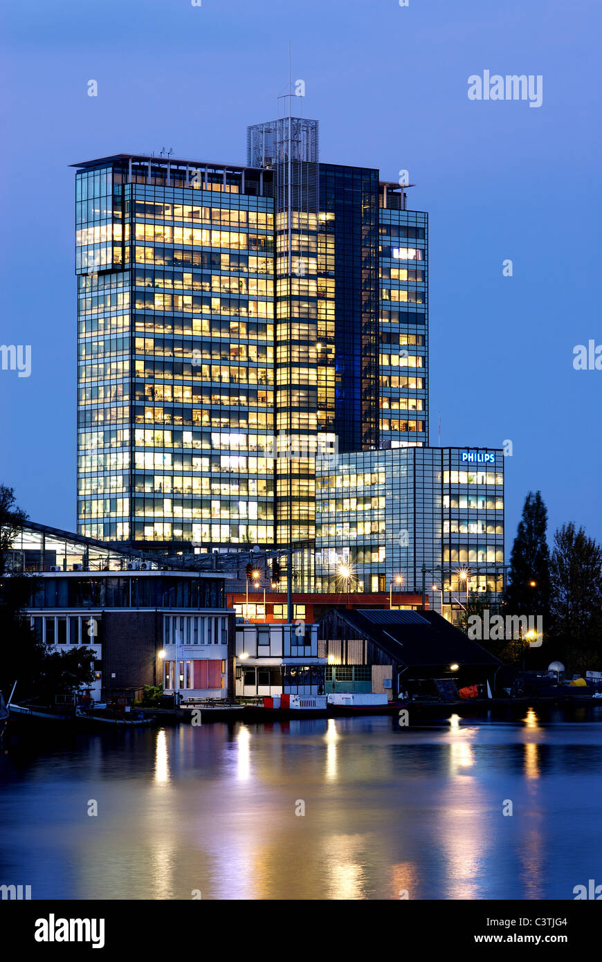 The headquarters of Philips Consumer Lifestyle at dawn, Amsterdam, Netherlands Stock Photo