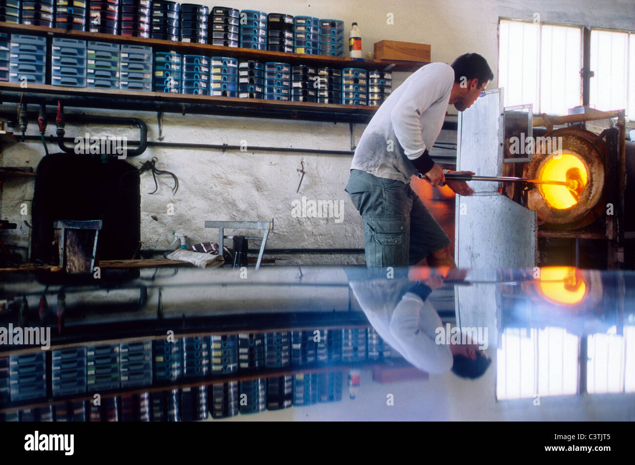 Glass blowing oven hires stock photography and images Alamy