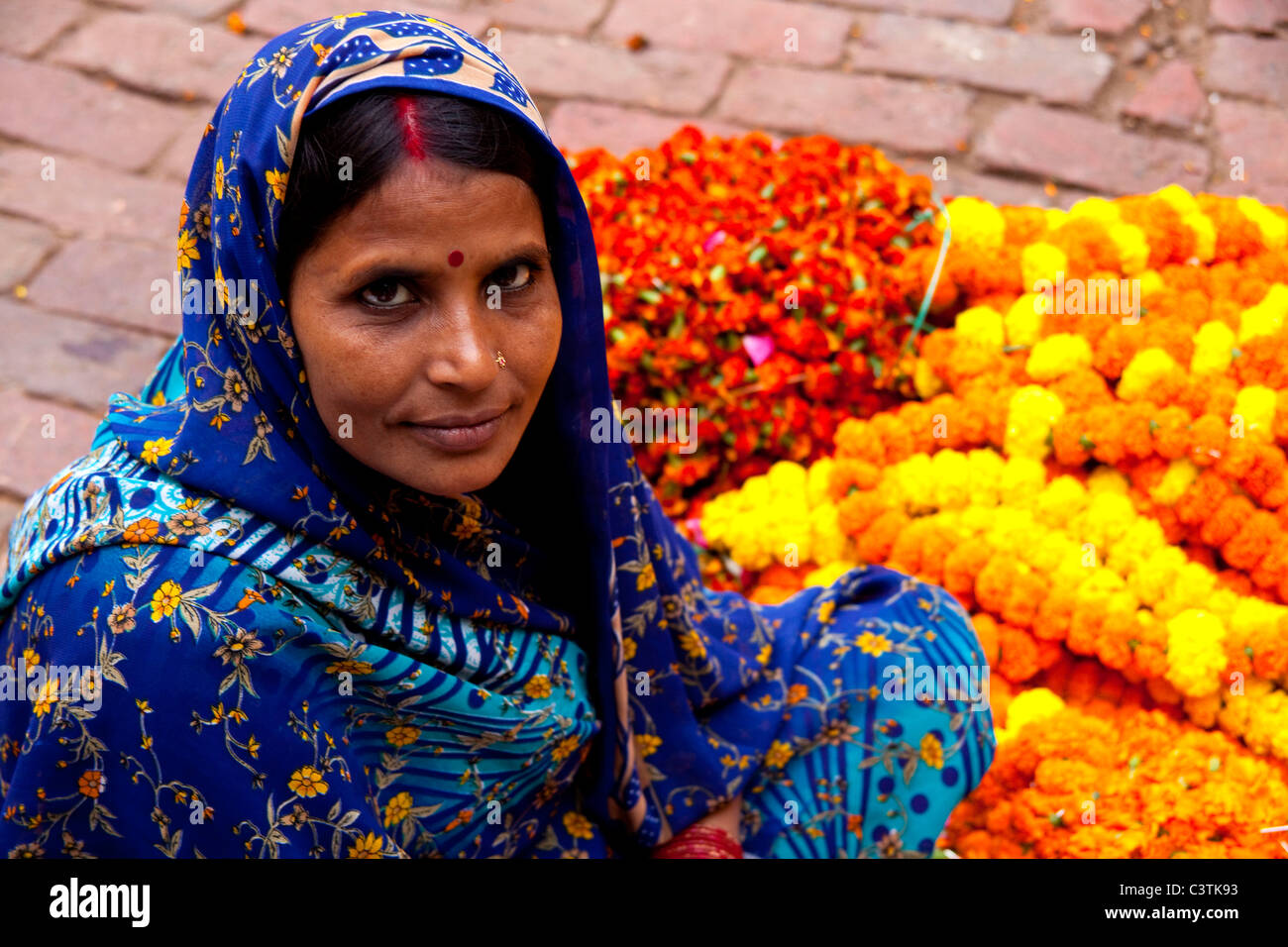 Indian people in Varanasi, Uttar Pradesh, India Stock Photo