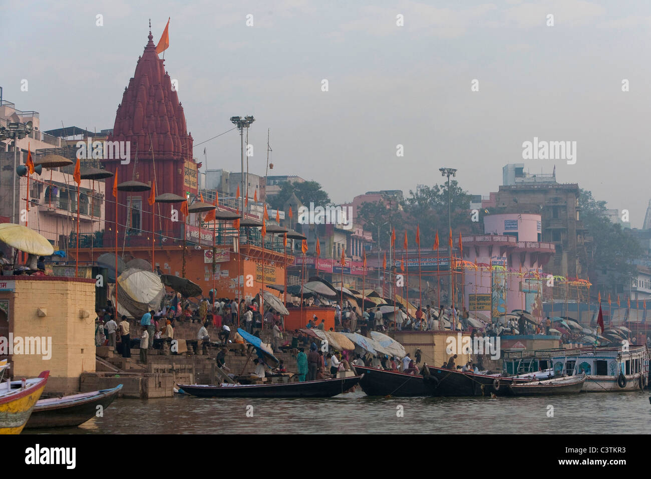 River Ganges, Varanasi, Uttar Pradesh, India Stock Photo