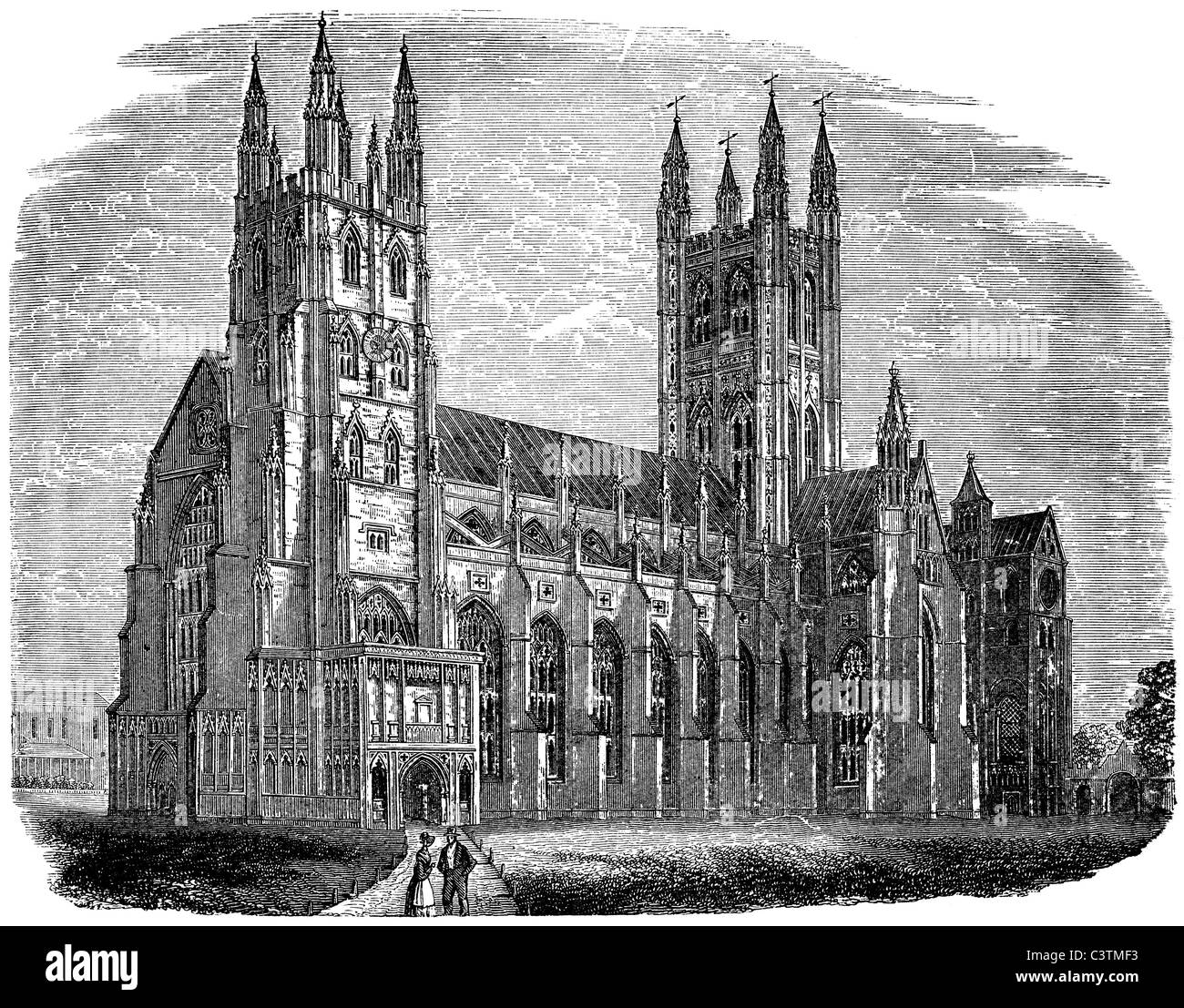 Cathedral in Canterbury, Britain Stock Photo
