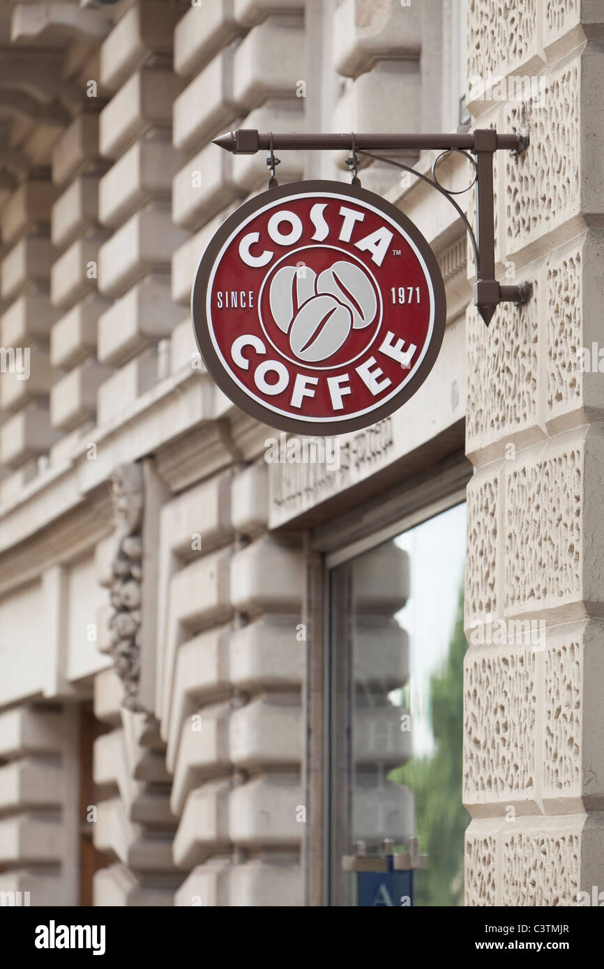 Costa Coffee logo sign London England Stock Photo