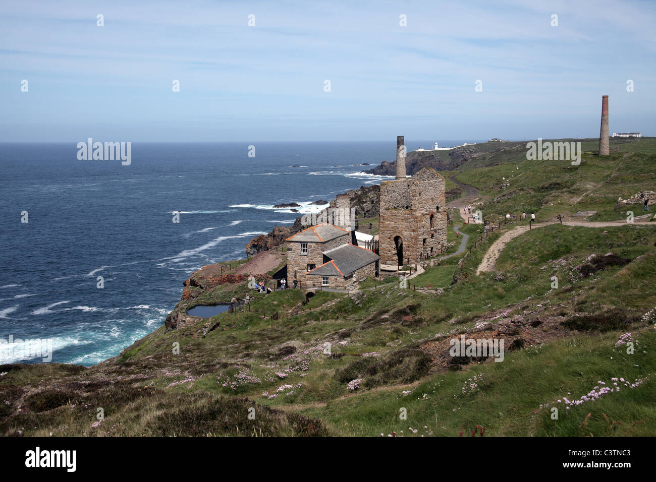Levant Tin Mine and Beam Engine House, St Just, Cornwall Stock Photo
