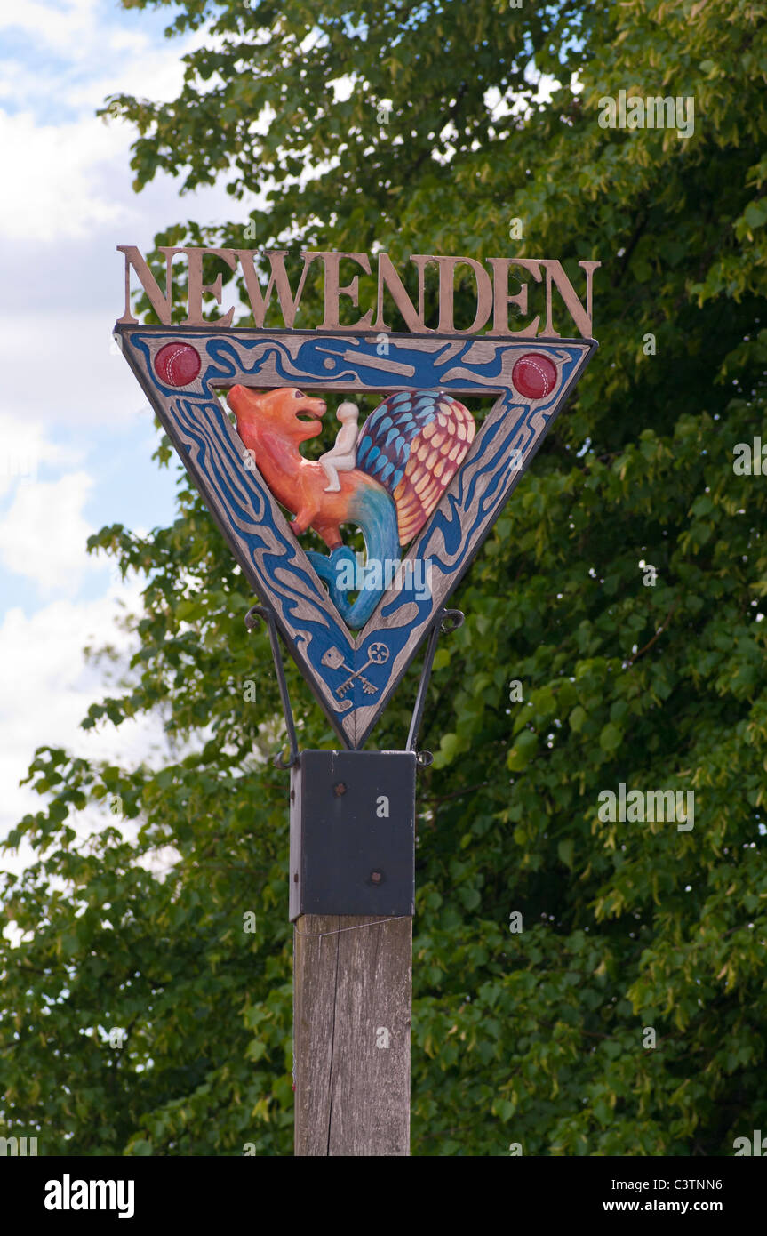 Newenden Village Sign Kent England Stock Photo