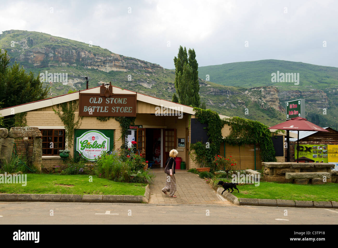 Bottle store, Clarens, Free State, South Africa Stock Photo Alamy