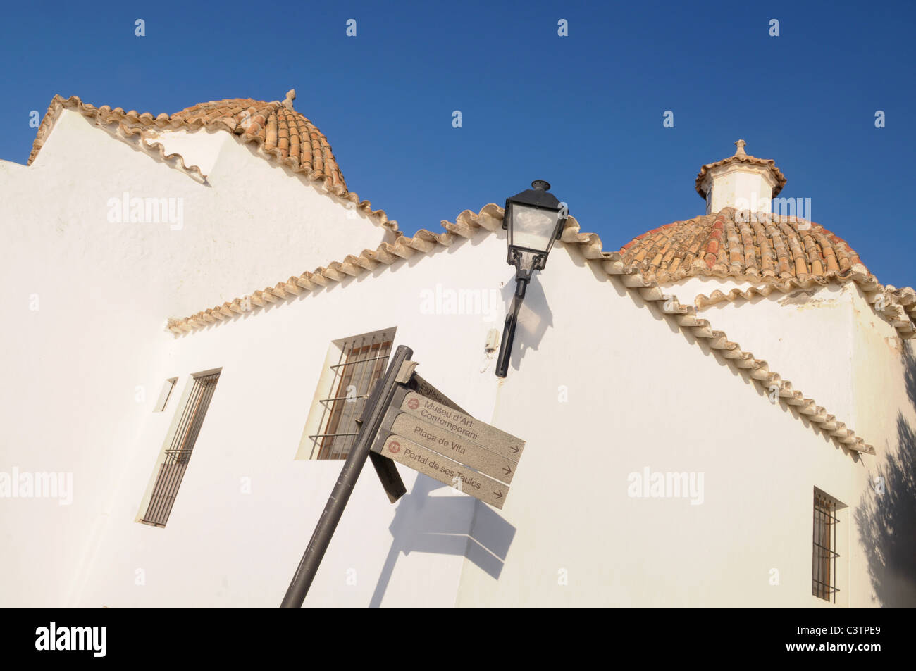 Old town of Eivissa Stock Photo
