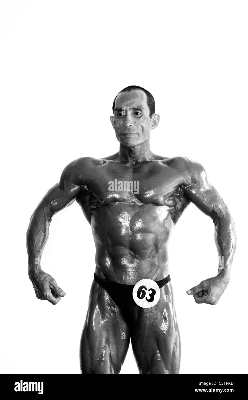 Bodybuilders during competition , Bangkok, Thailand Stock Photo Alamy