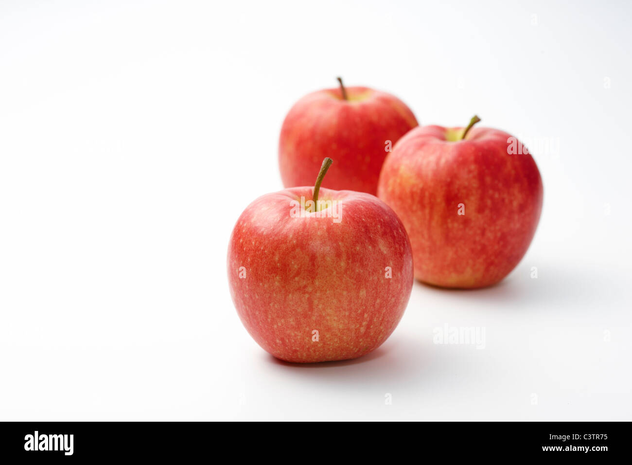 Three Red Apples Stock Photo