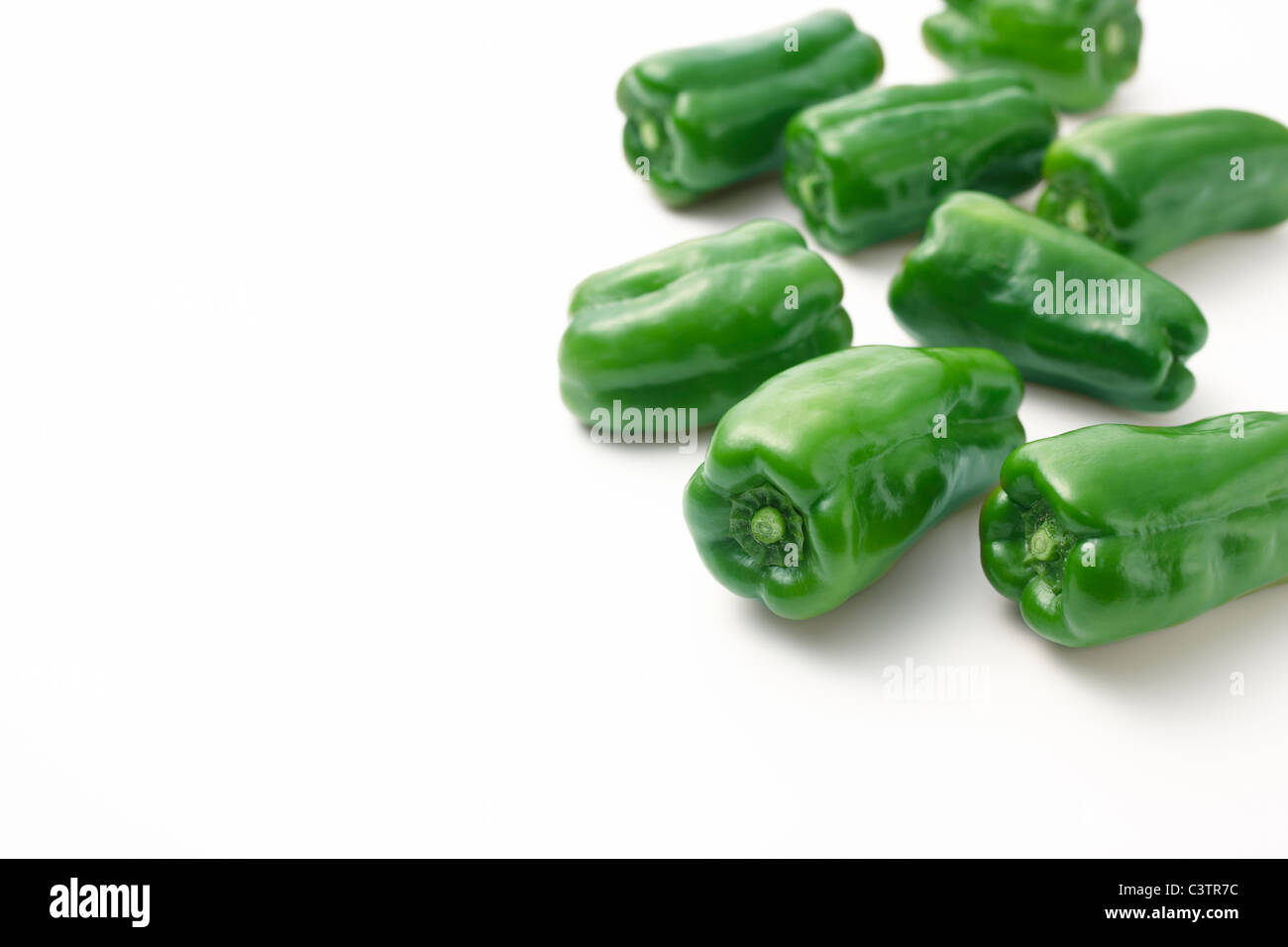 Green Chilli Peppers Stock Photo Alamy