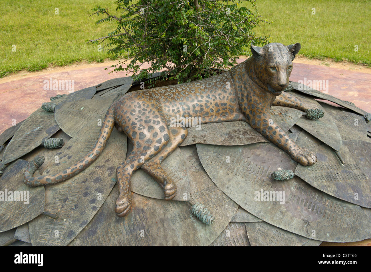 Memorial to the Zulu dead, Rorke's Drift Battlefield, near Dundee, South Africa Stock Photo
