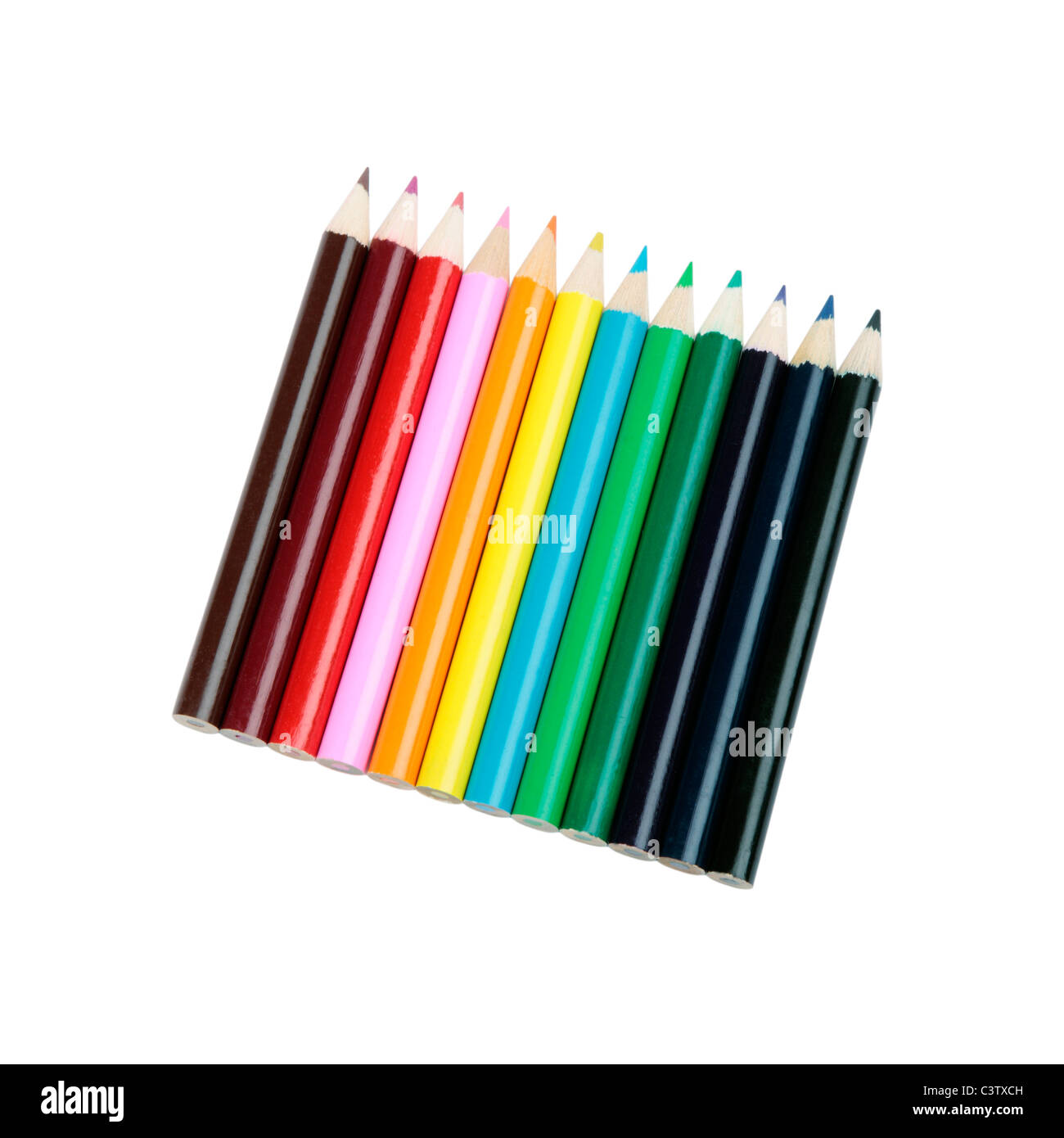 Coloured Pencils Cutout Stock Photo