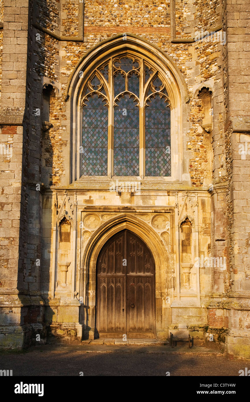 A door and window of "St John the Baptist", Thaxted Church, Essex