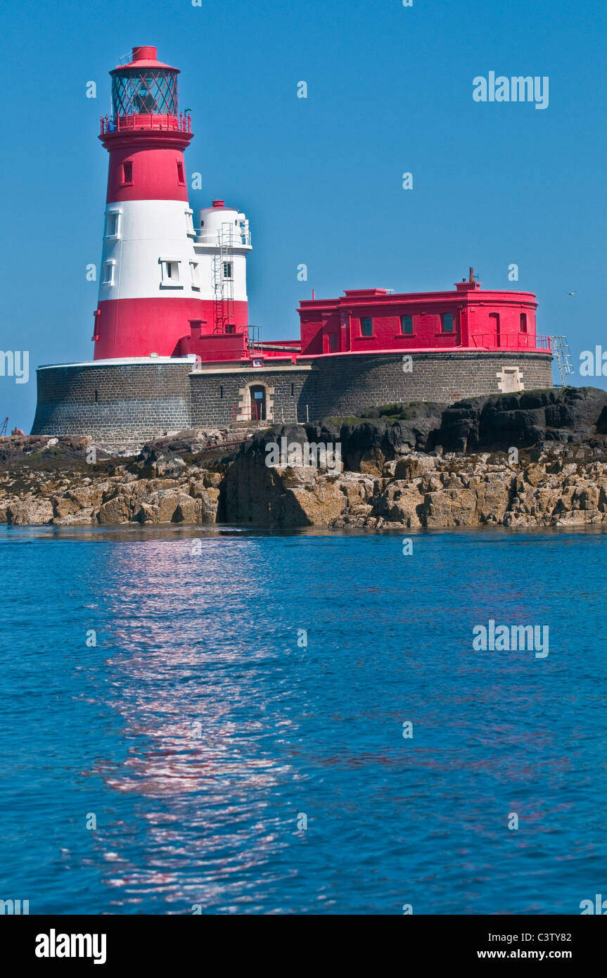 Longstone Lighthouse Outer Farne Farne Islands  Northumberland England Stock Photo