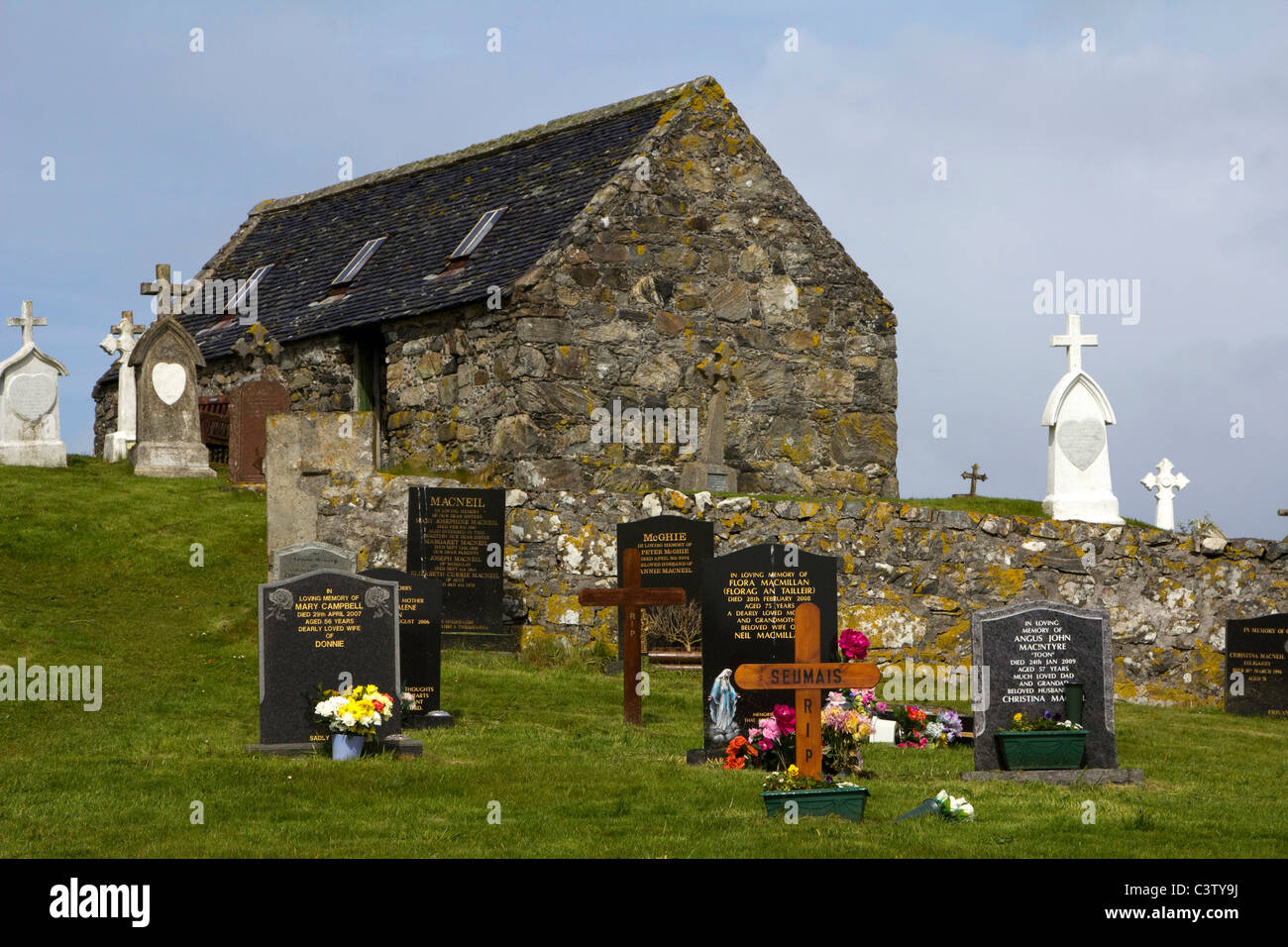 old cemetery cille bharra eoligarry isle of barra outer hebrides western isles scotland Stock Photo