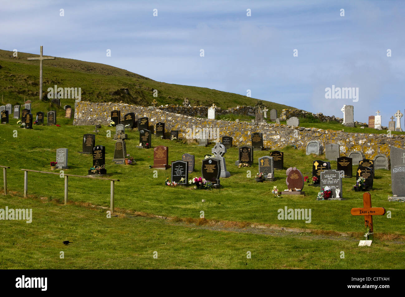 old cemetery cille bharra eoligarry isle of barra outer hebrides western isles scotland Stock Photo