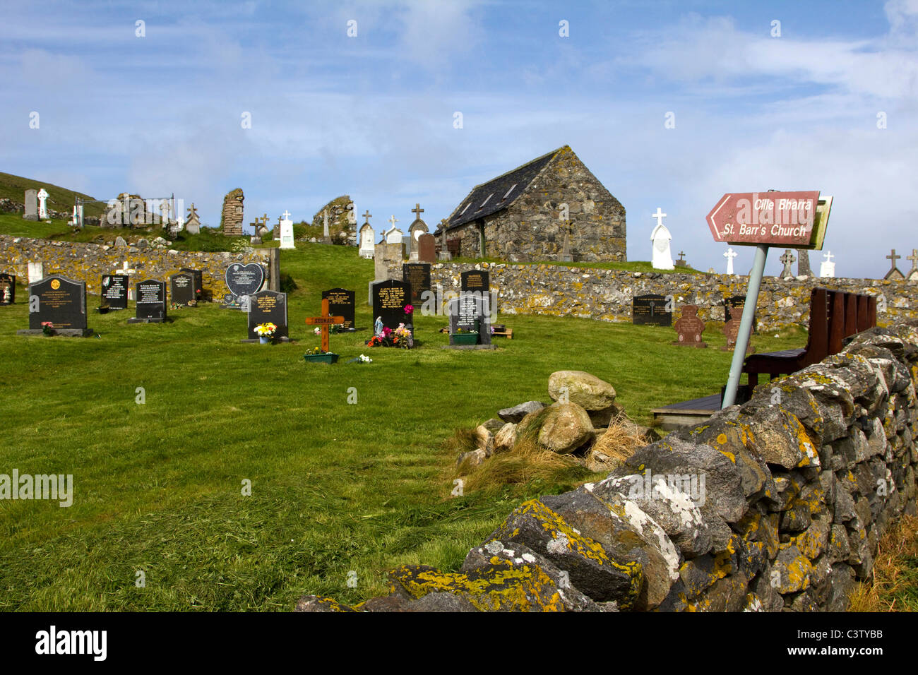 old cemetery cille bharra eoligarry isle of barra outer hebrides western isles scotland Stock Photo