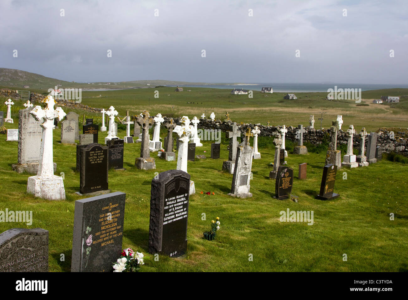 old cemetery cille bharra eoligarry isle of barra outer hebrides western isles scotland Stock Photo