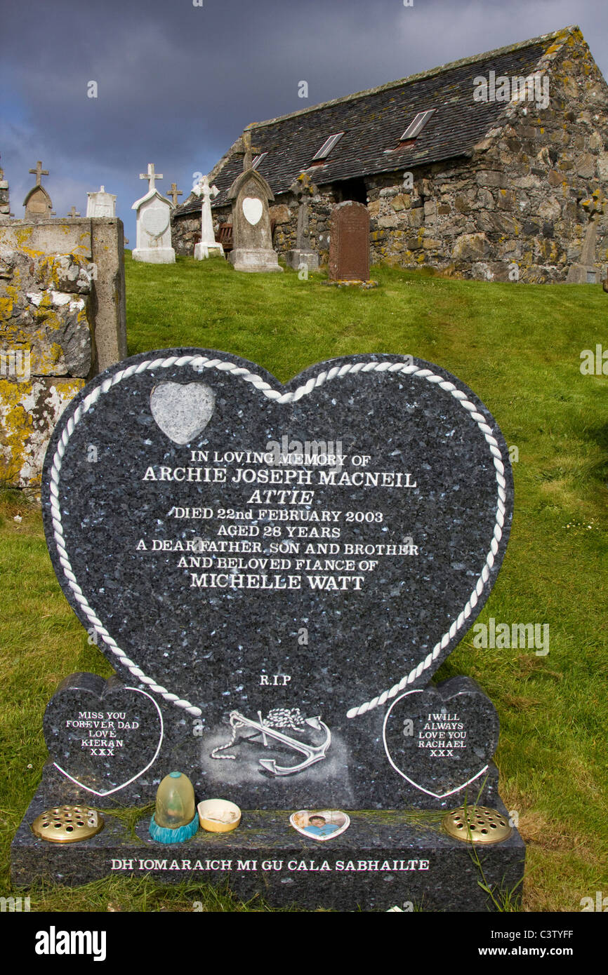 old cemetery cille bharra eoligarry isle of barra outer hebrides western isles scotland Stock Photo