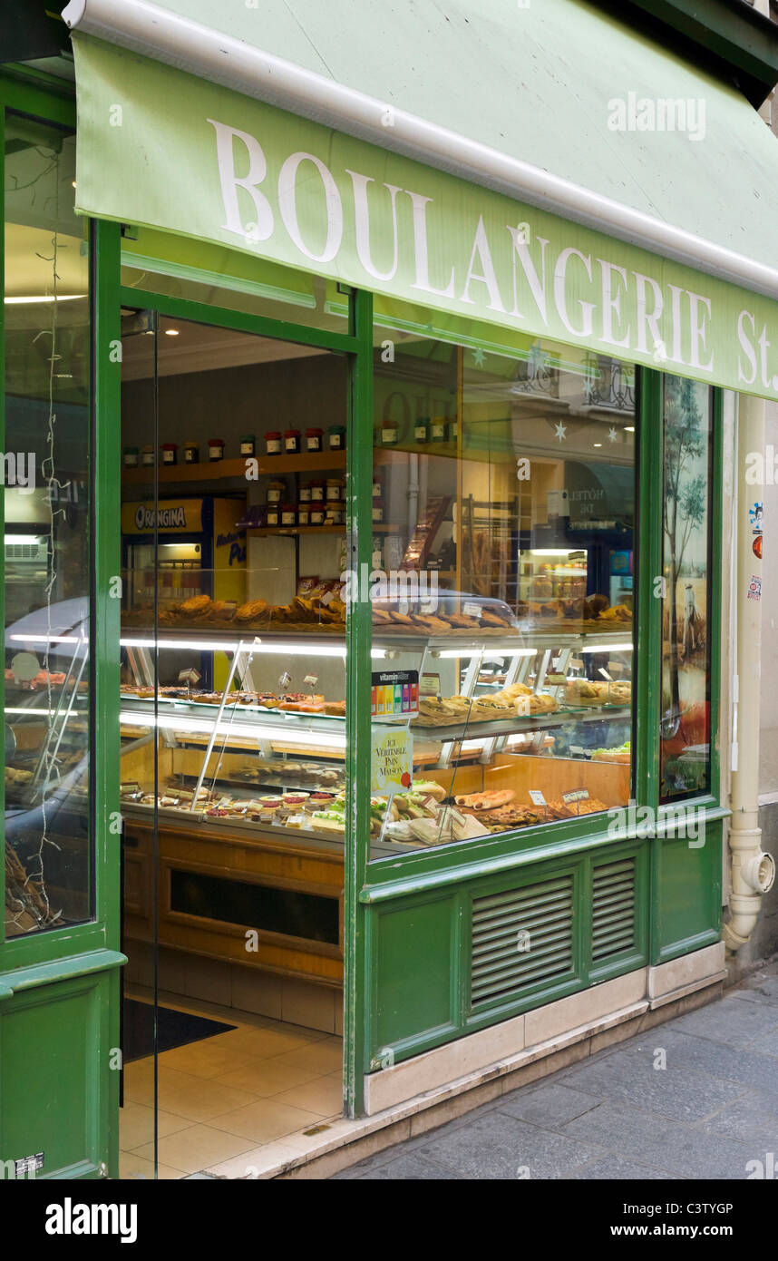 Boulangerie on the Ile Saint Louis, Paris, France Stock Photo