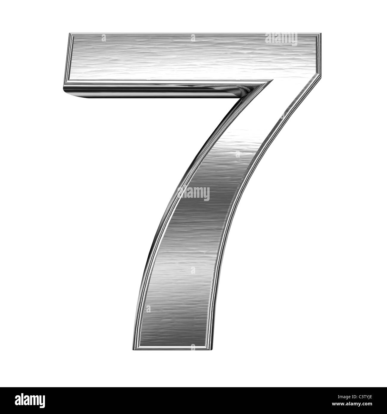 Steel number Stock Photo
