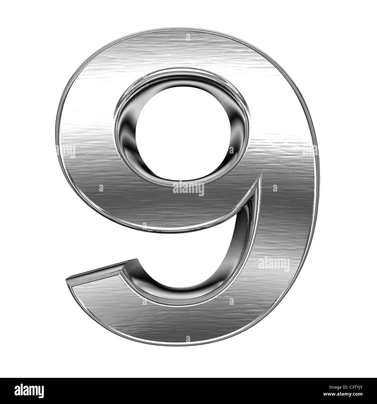 Steel number Stock Photo