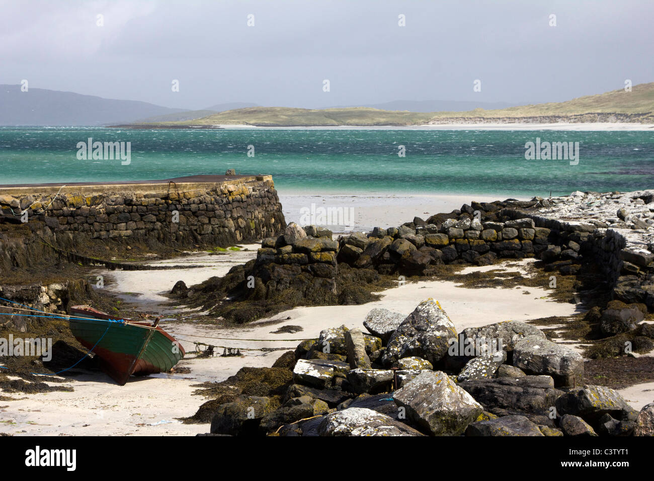 eoligarry old disused jetty  isle of barra outer hebrides western isles scotland Stock Photo