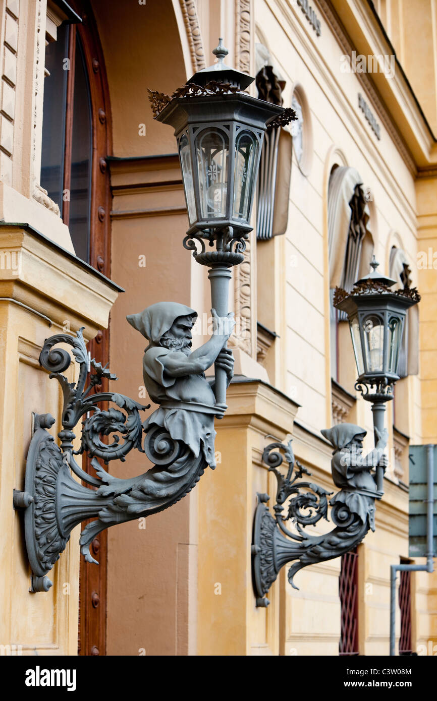 Street lamps, Stockholm, Sweden. Stock Photo