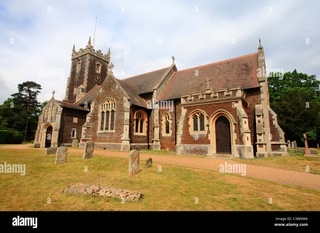 Church of St. Mary Magdalene at Sandringham in Norfolk. Stock Photo
