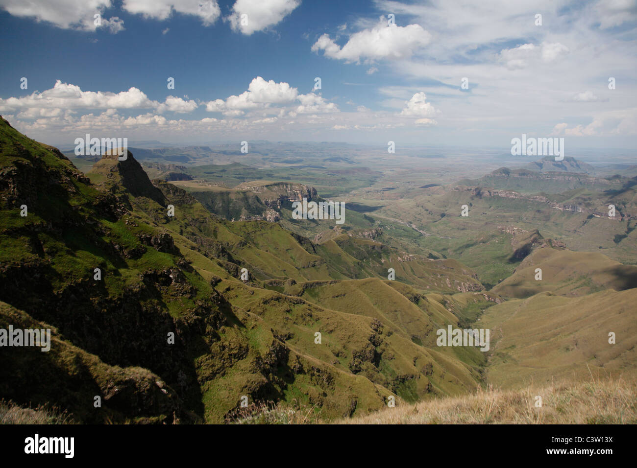 The Northern Drakensberg Mountain range in the Royal Natal National Park, Kwa-Zulu natal, South Africa. Stock Photo