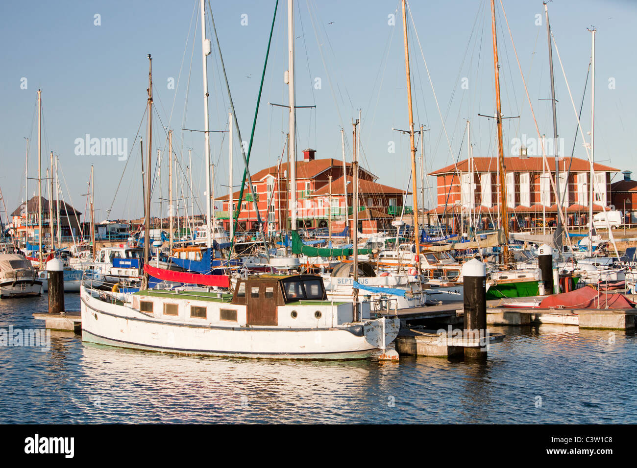 Hartlepool marina on Teeside, UK Stock Photo Alamy