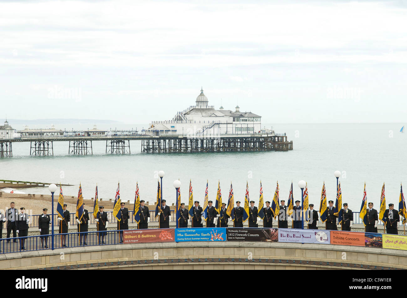 Royal British Legion Drum Head ceremony held on Eastbourne  bandstand Stock Photo