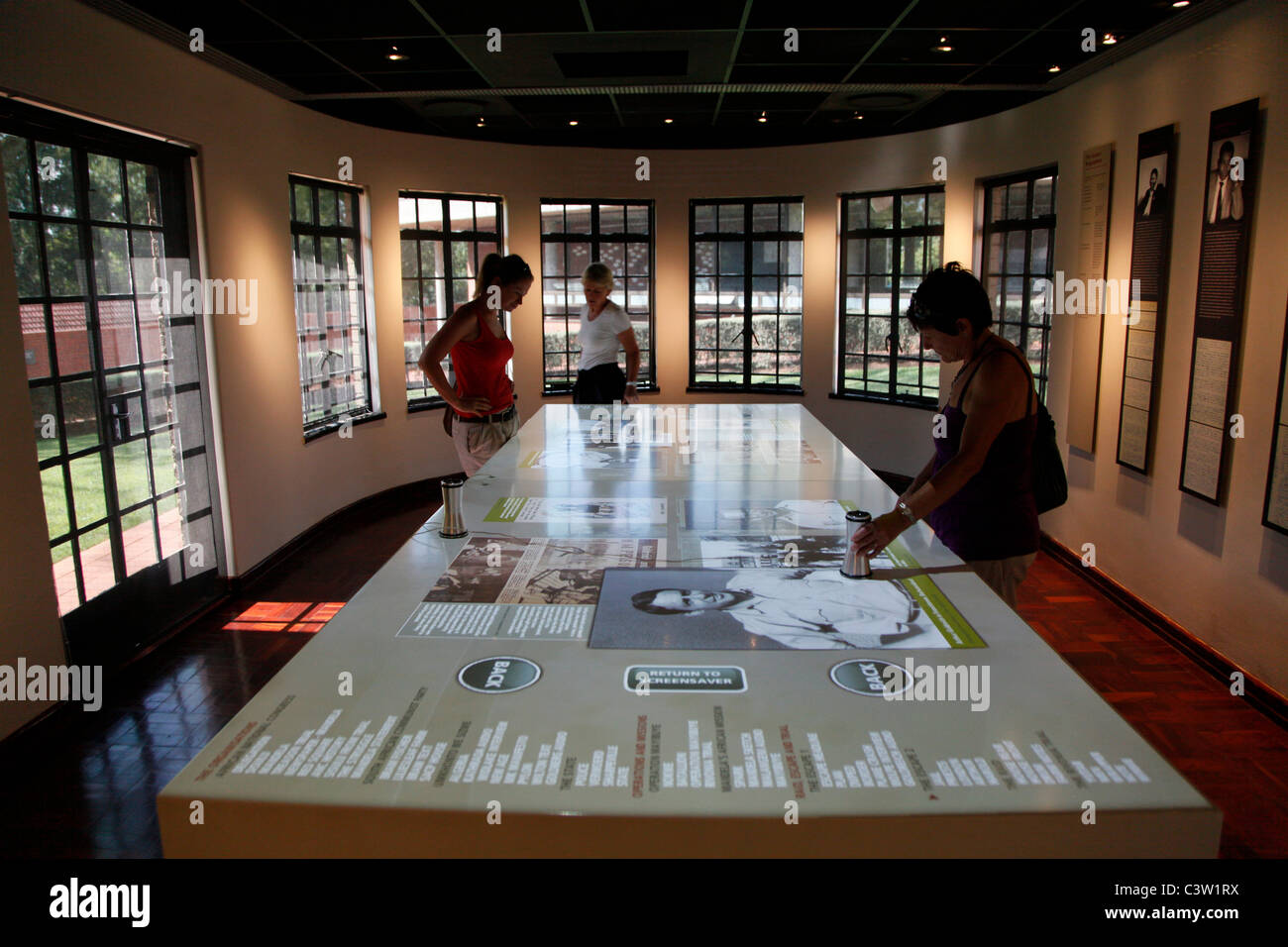 Visitors at the museum at Lilies leaf farm in Rivonia where Nelson