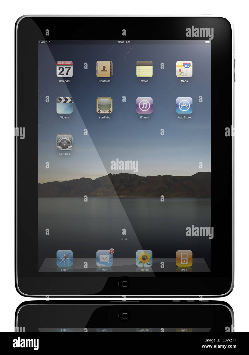 iPad 3D model isolated on white Stock Photo