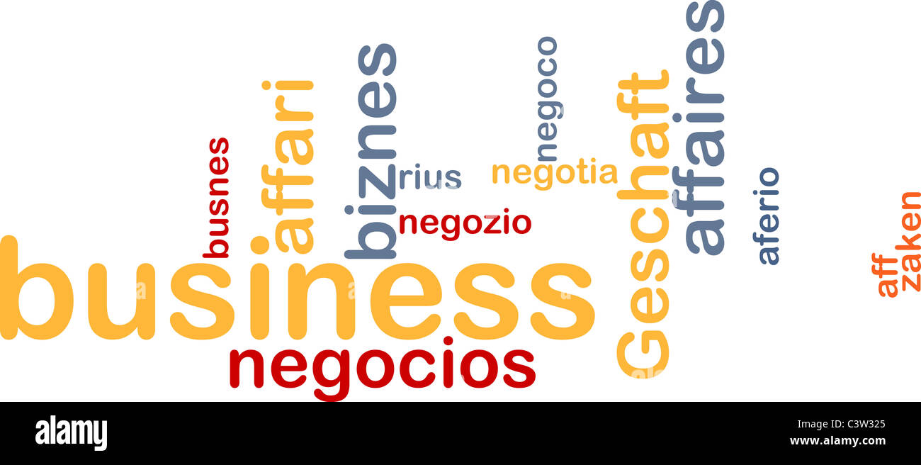 Background concept wordcloud illustration of business Stock Photo