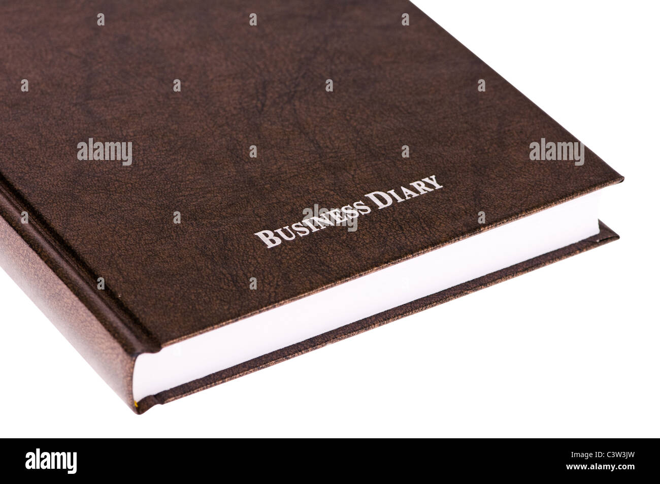 brown business diary isolated on white background Stock Photo