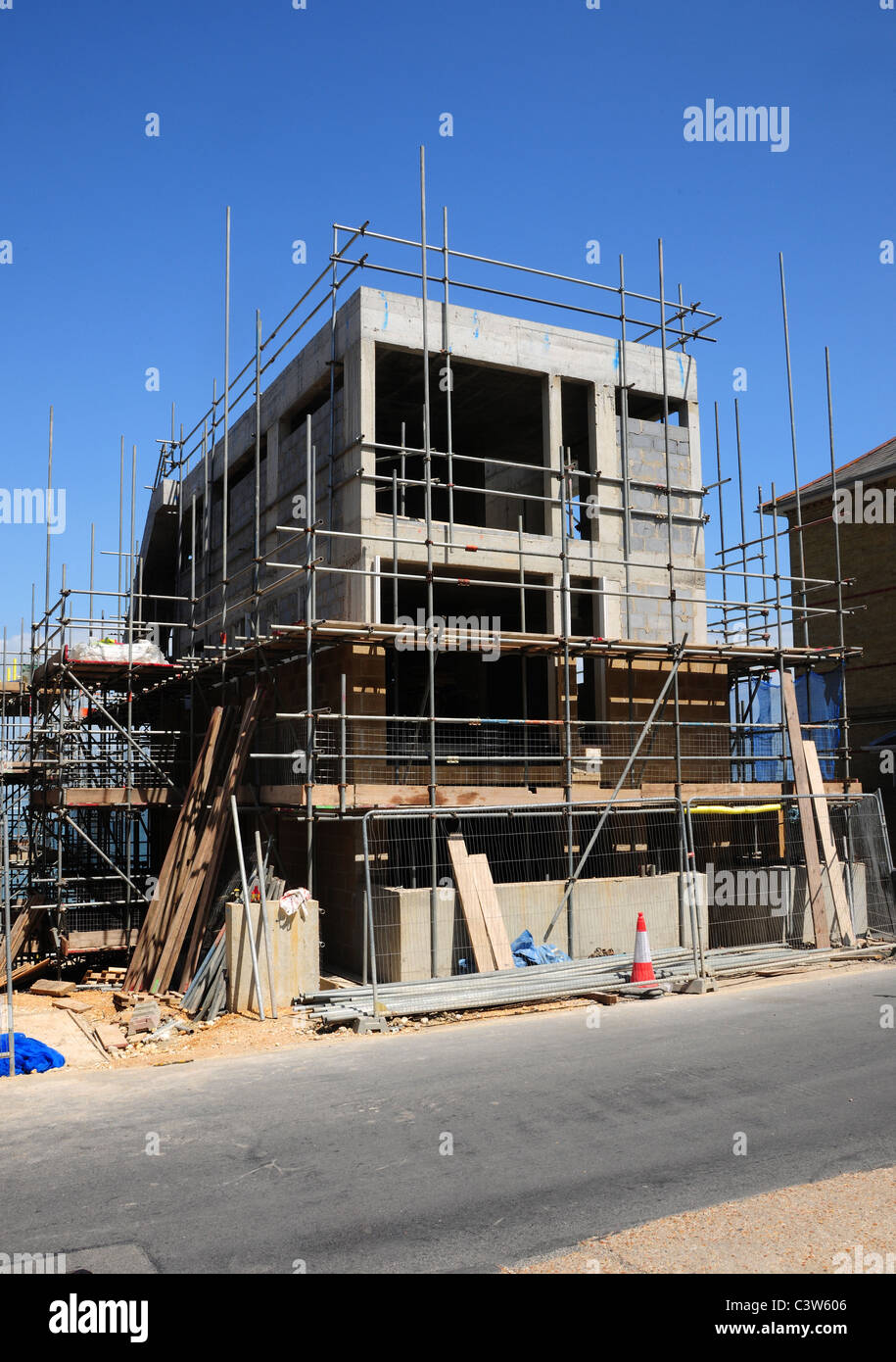 An apartment block under construction on a sunny day Stock Photo Alamy