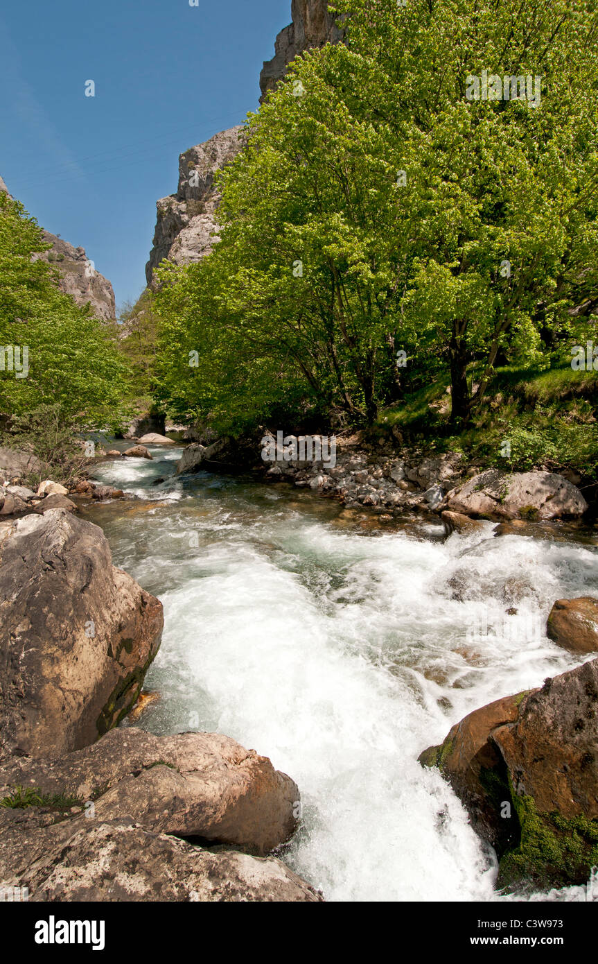 The Picos de Europa northern coast of Spain Cantabrian Mountains Stock Photo