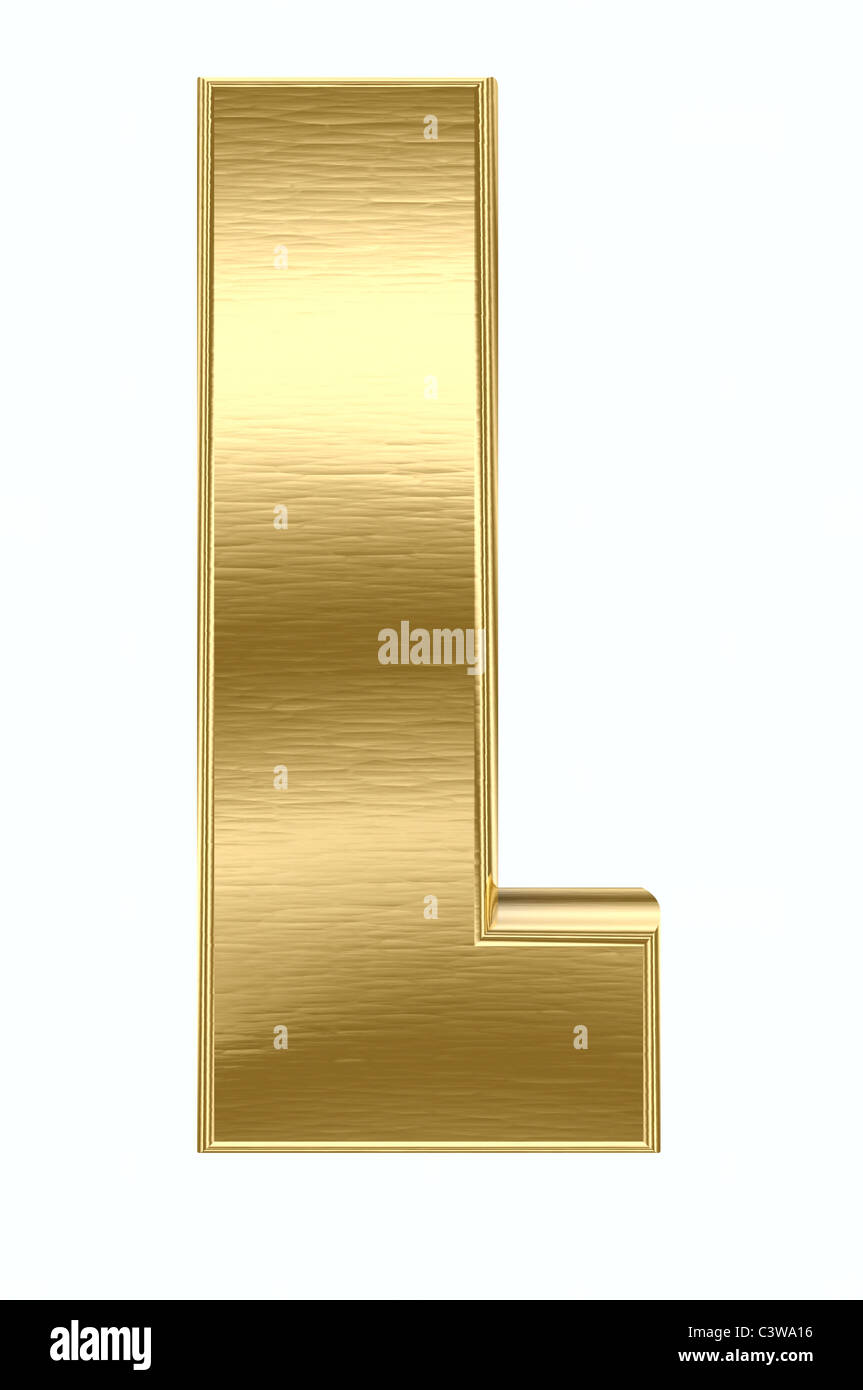 Yellow metal letter Stock Photo - Alamy