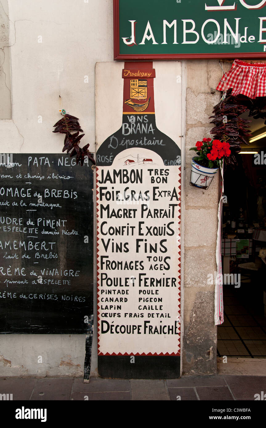 France St Jean de Luz grocer food delicatessen Stock Photo