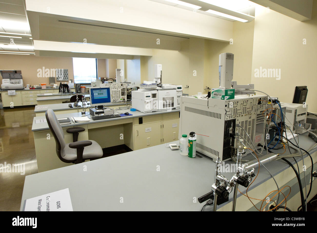 Facilities at Texas Department of Public Safety's crime laboratory in Austin, Texas. Stock Photo
