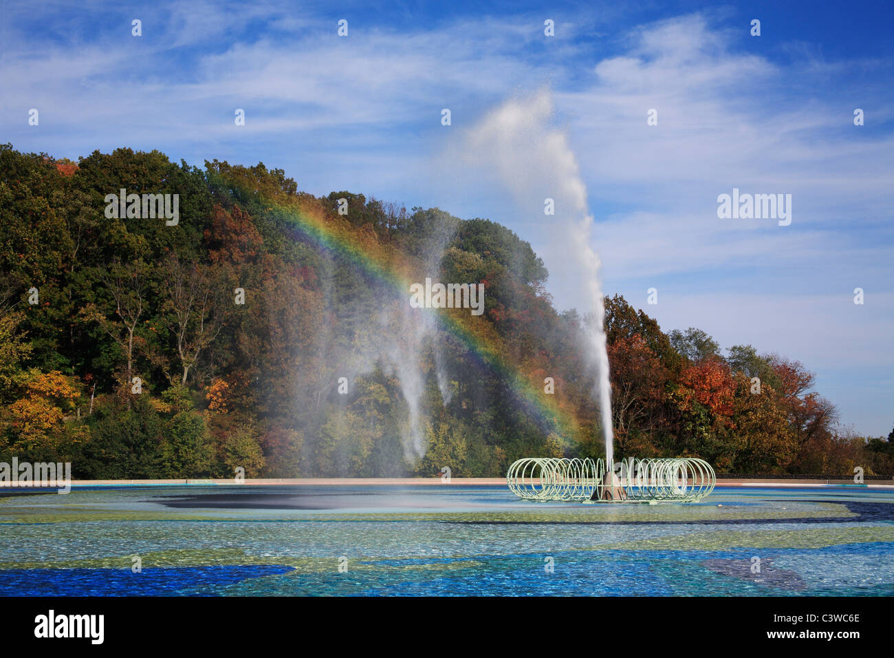 A Water Fountain, Rainbow And Reflecting Pool, Eden Park, Cincinnati