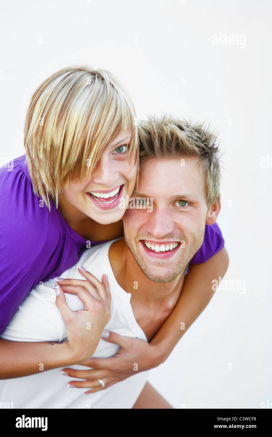 Young couple in love having fun Stock Photo