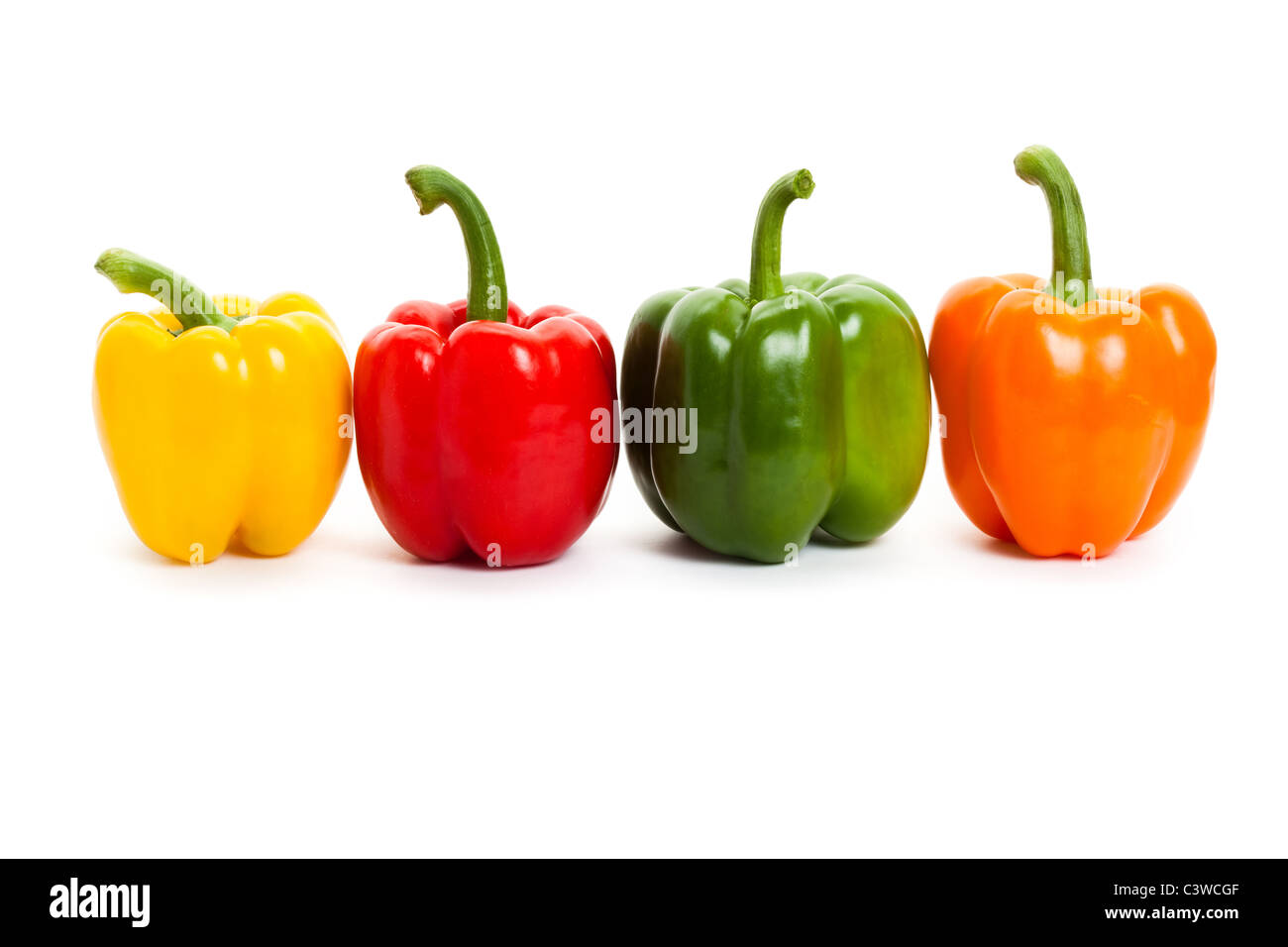 Bell Pepper with white background Stock Photo