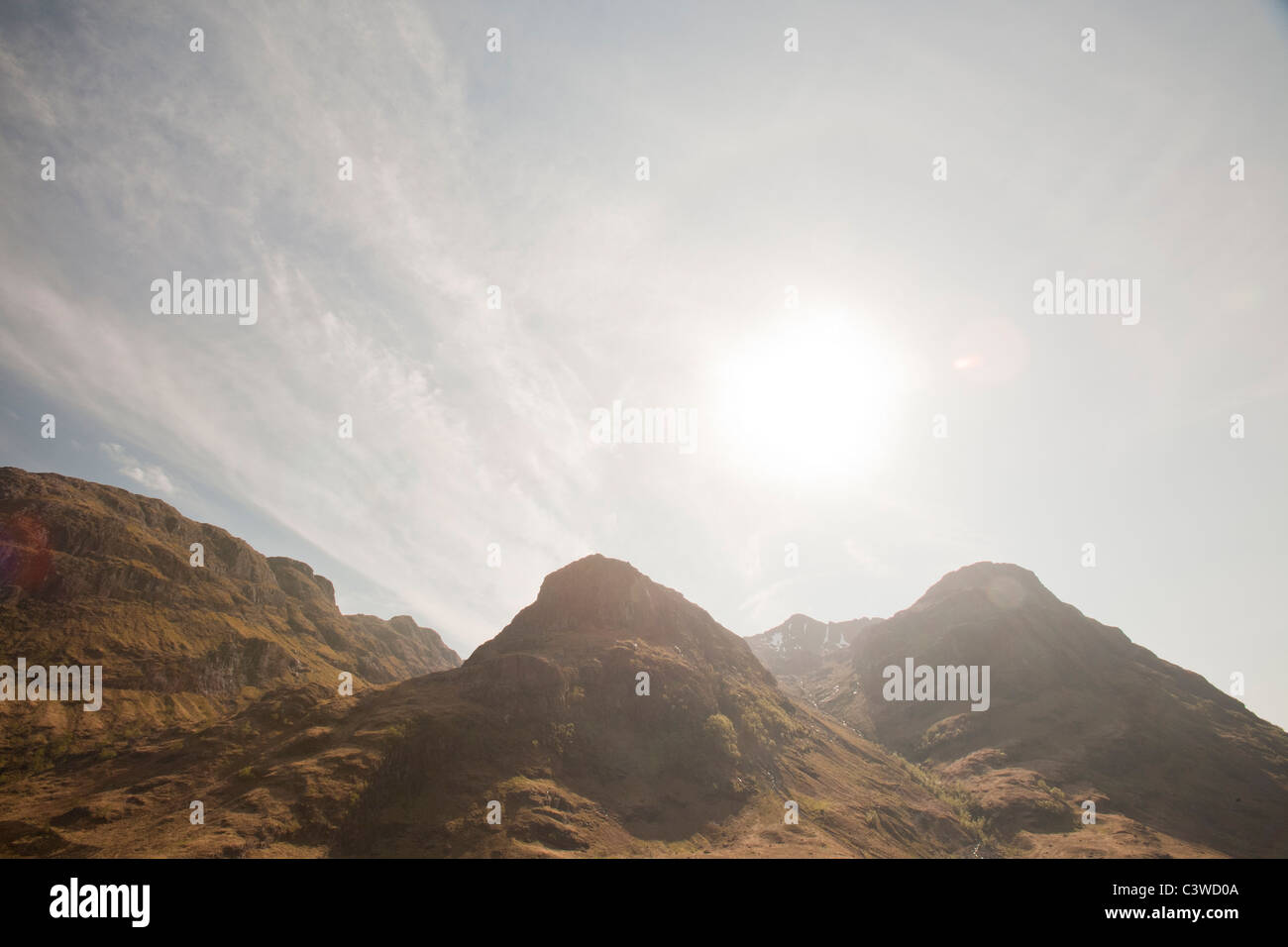 Bidean nam Bian a Munro and the highest peak in Argyll, in Glen Coe, Scotland, UK. Stock Photo