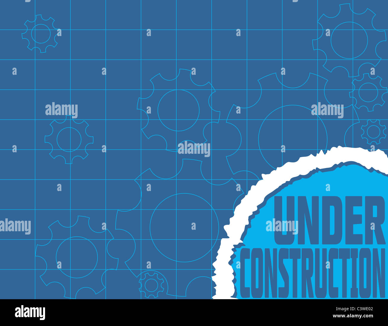 Under Construction Blueprint site Design Stock Photo Alamy