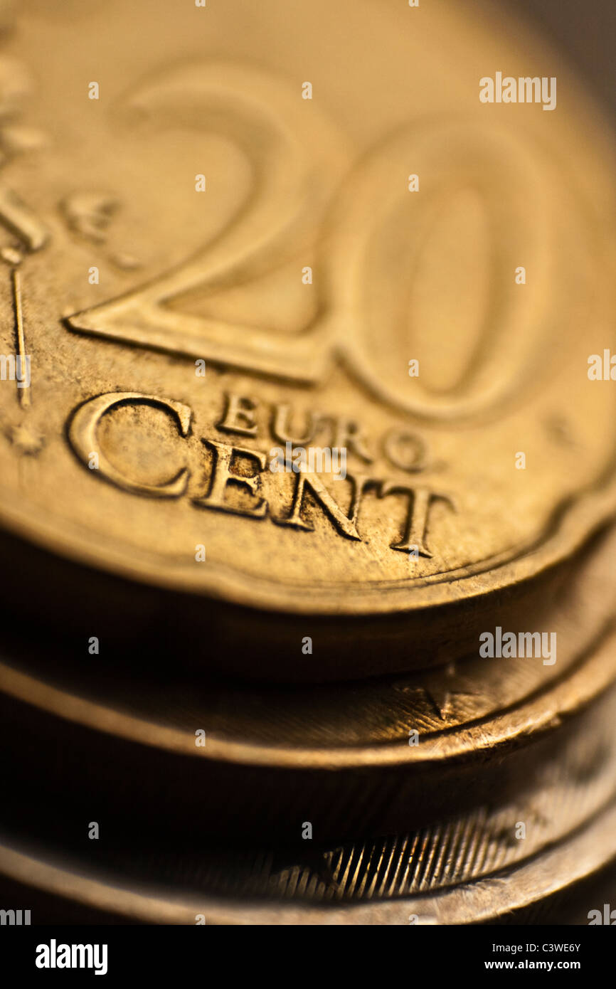 20 Euro cent macro Stock Photo